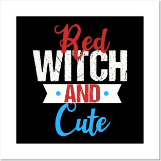 Red white and cute Posters and Art